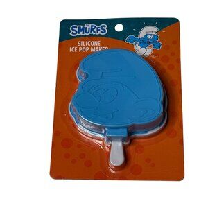 The Smurfs Silicone Ice Pop Maker Mold Blue Character Kitchen Pop Tray New
